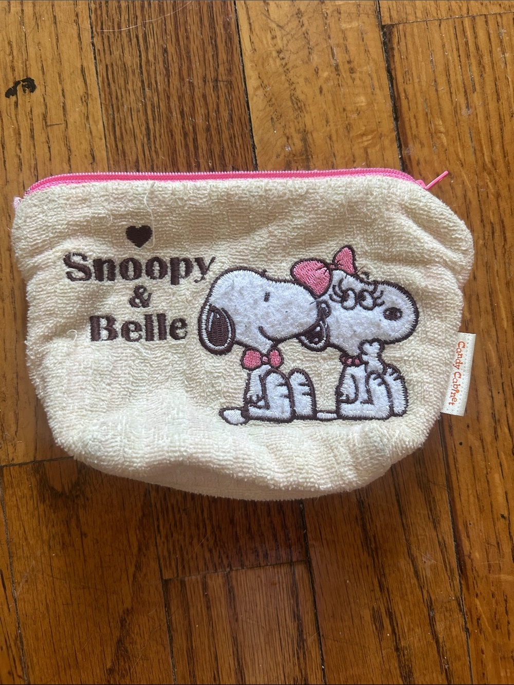 Snoopy & Belle Pink Zip Pouch